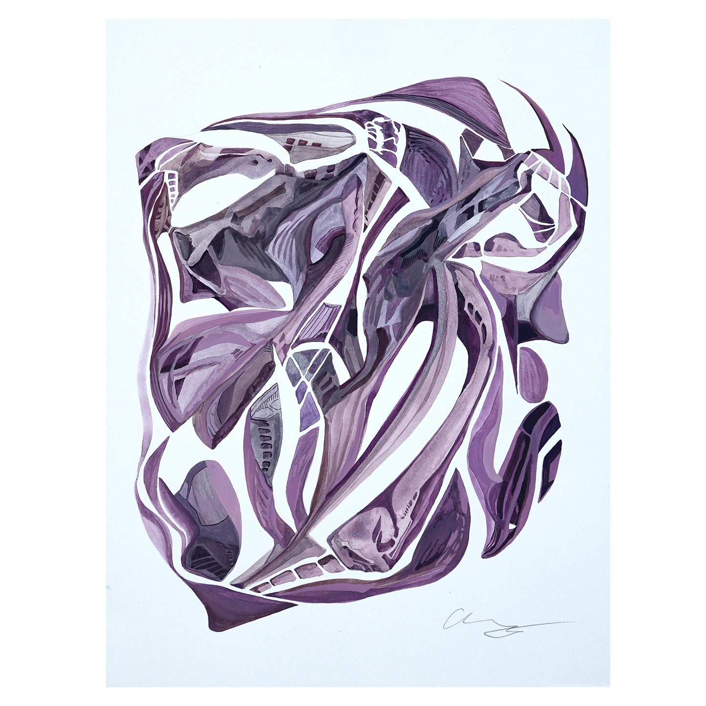 Remnants of Dawn Gouache & Watercolor