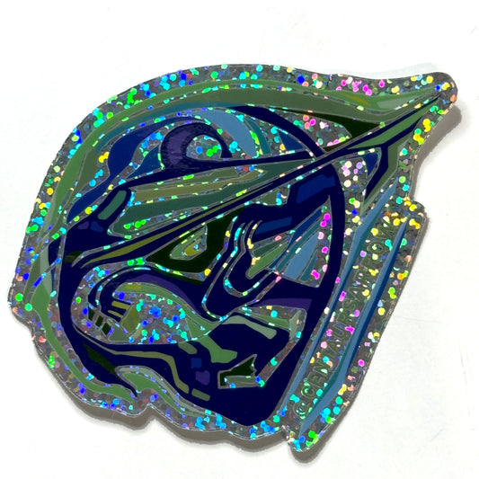 Centaur's Arrow Glitter Sticker
